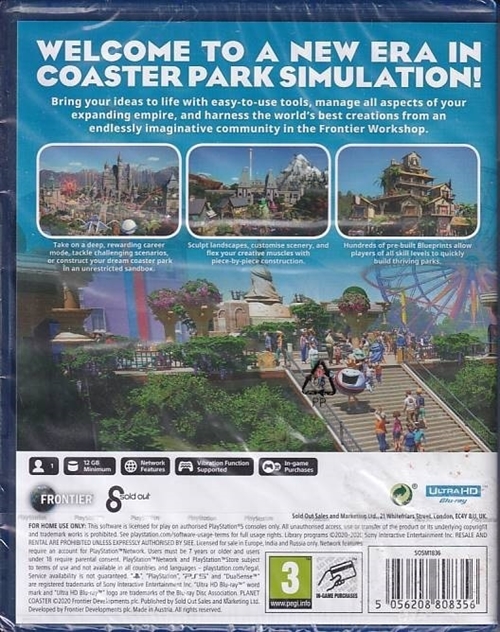 Planet Coaster - i Foile - PS5 (AA-Grade) (Genbrug)